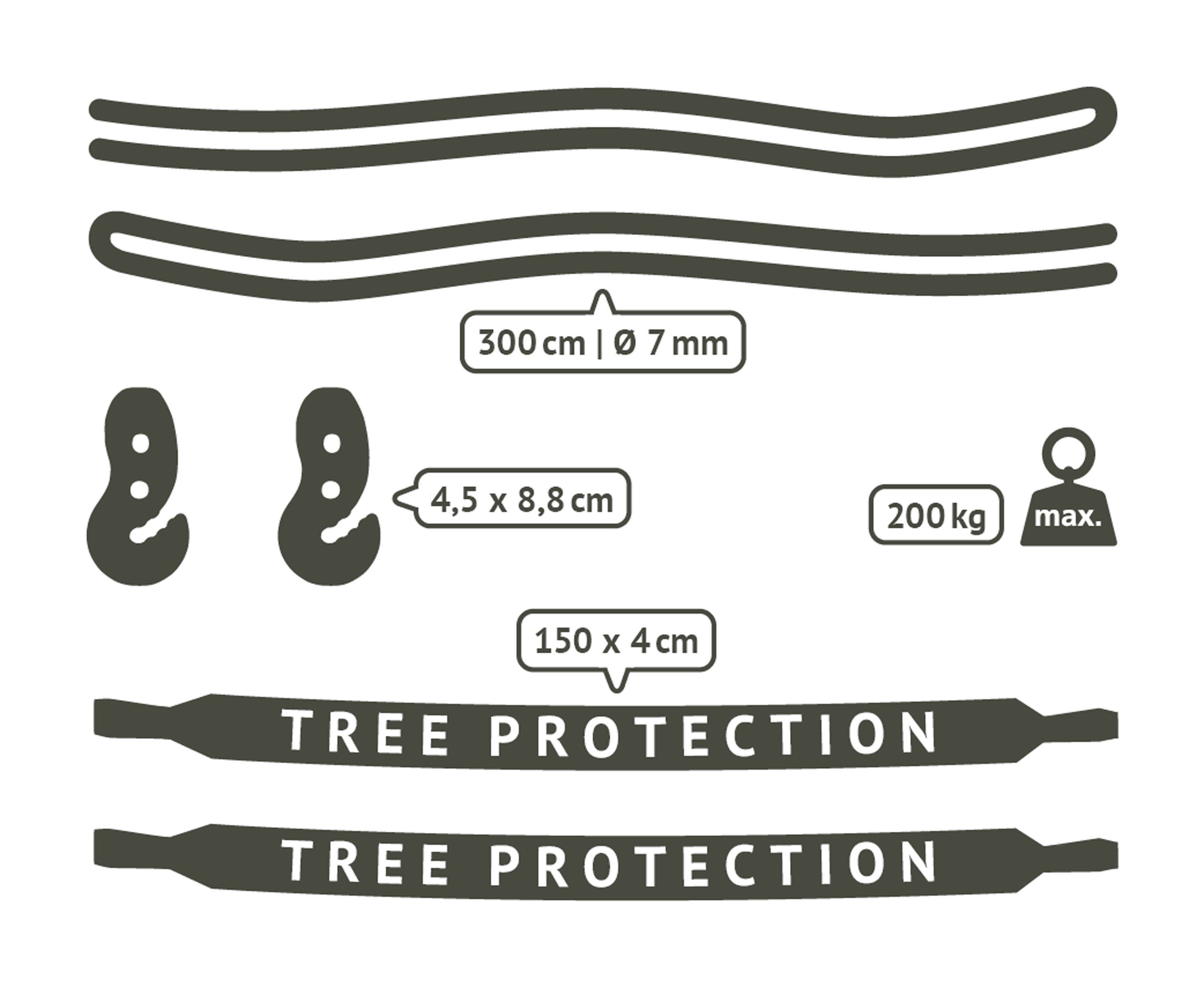 Tree Mount  Set für Hängematten